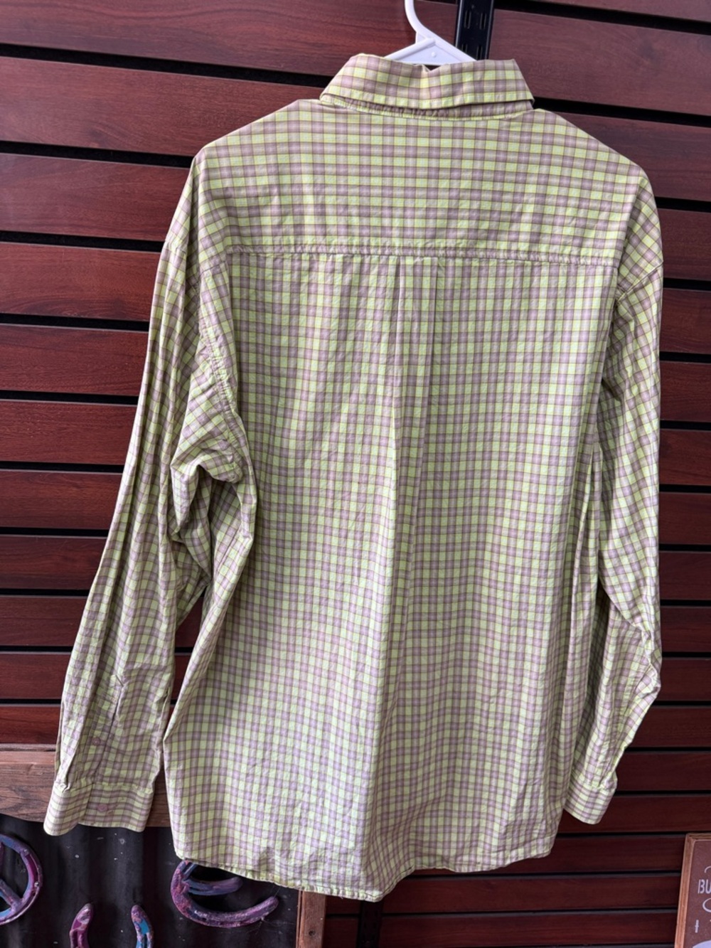 Cinch Green & Purple Plaid Button-Down Shirt - Picture 4 of 4